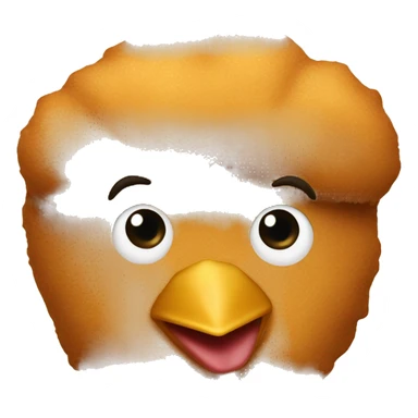 chicken nugget with brown texture sticker