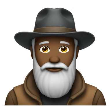 Bearded man in a hat  sticker