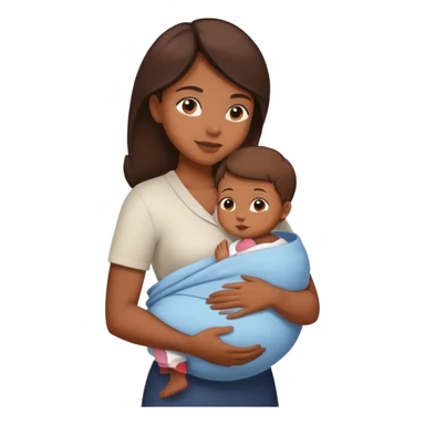 a woman who carries a baby while working in a big company sticker