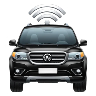 SUV car with WiFi icon sticker
