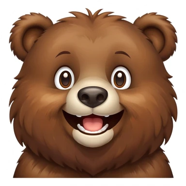 Happy bear with a big smile sticker