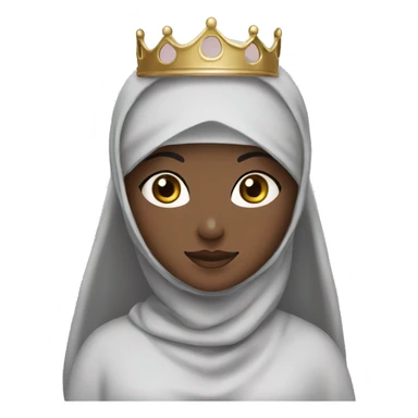 niqabi muslim girl with hijab crown  sticker