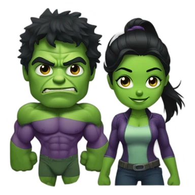 Hulk with she hulk sticker