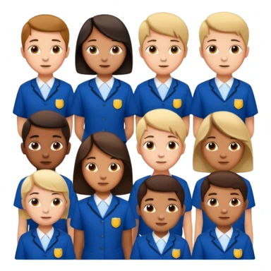 kid students School uniform sticker