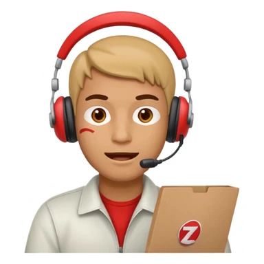 a man calling zometo delevery sticker