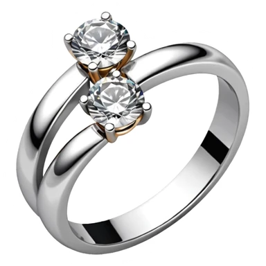 Diamond ring 💍 double rings twist with each other like engagement rings sticker