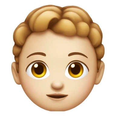 little cute    chick with brown eyes sticker