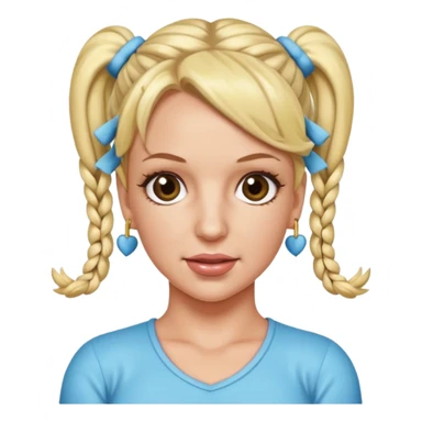 Britney Spears baby one more time pigtails sticker