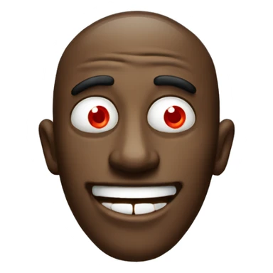 Silly stoner dude with red eyes laughing sticker