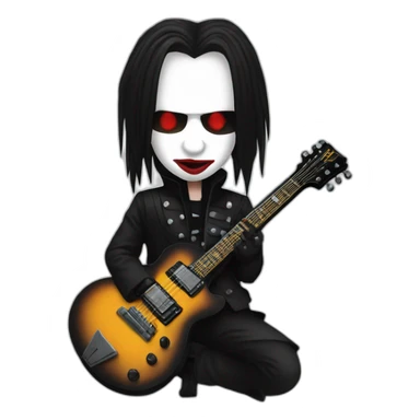 Marilyn manson metal with guitar sticker
