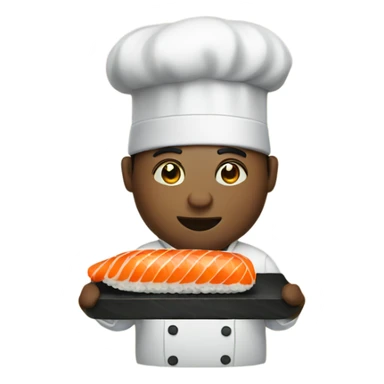 Chef making sushi  sticker