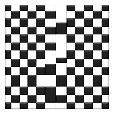 Black and white squares sticker