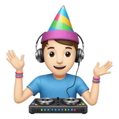 DJs playing Music sticker