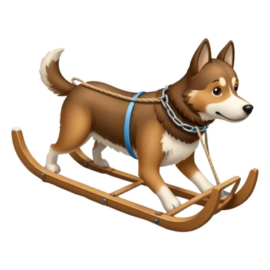 Dog sled sticker