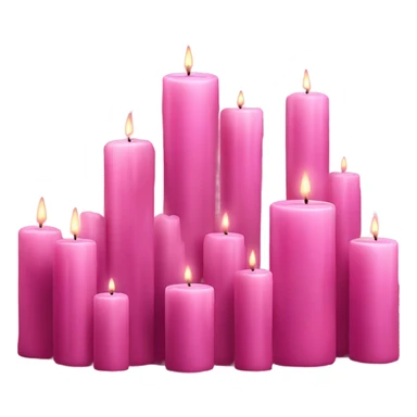 Pink candles sticker