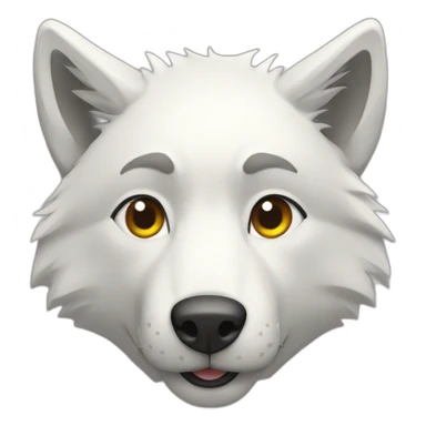 Loup blanc sticker