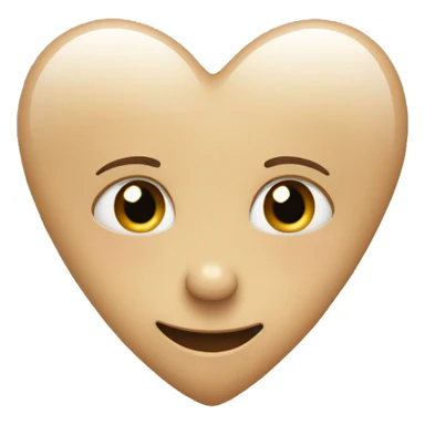 Biege heart  sticker