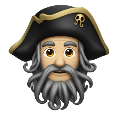 Davy Jones Pirate with octopus beard sticker