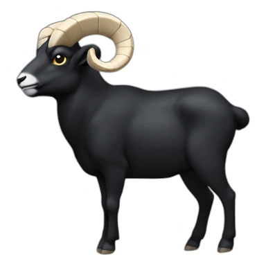 Black ram sticker