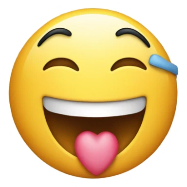 Emoji with heart eyes and Laughing with one hand over the mout sticker