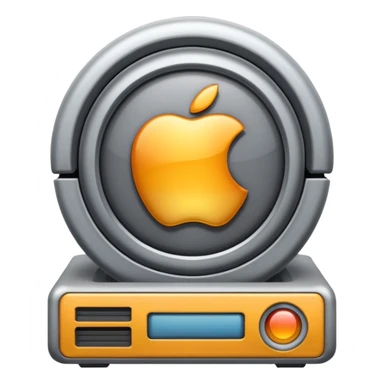 mac os icon rotation retro, gray 80s sticker