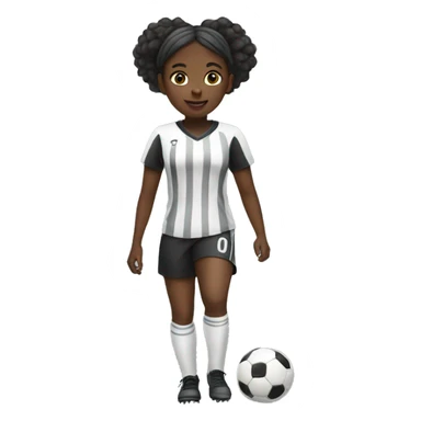 Black girl playing soccer sticker
