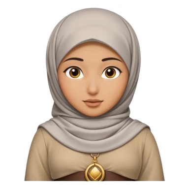 arab GIRL with hijab half body to belt sticker