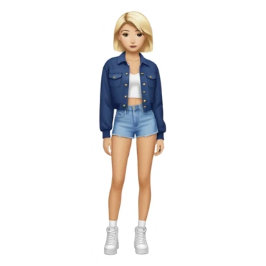 Hailey bieber cheveux court blond voir tout le corps  sticker