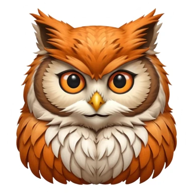 Cat head fuse owl body sticker