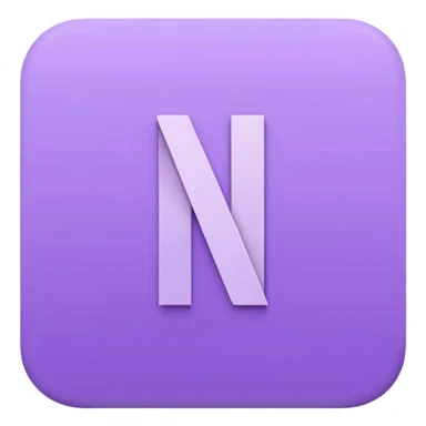 Netflix aesthetic "N" logo in pastel purple sticker