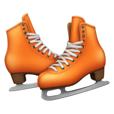 Ice skates orange  sticker