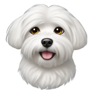 A white Maltese chocolate sticker