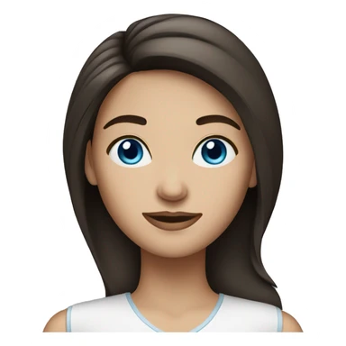 brunette women with blue eyes sticker