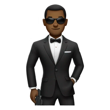 Black Secret agent James Bond  sticker