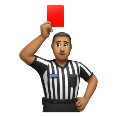 Referee holding a red card sticker