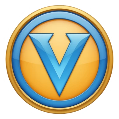 Logo certification de couleur bleu avec le symbole v sticker