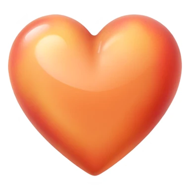 Peach coloured heart sticker