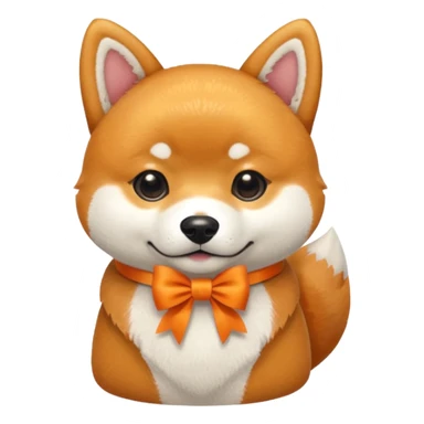Shiba Inu dog with bow sticker