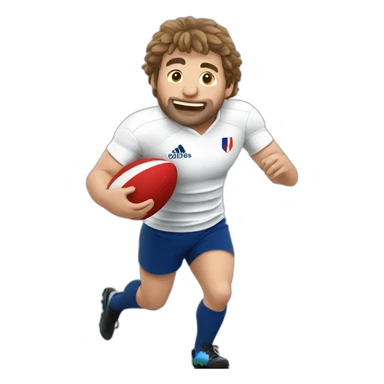 French Rugbyman playing rugby sticker