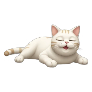 Cat lying on its back showing belly  sticker