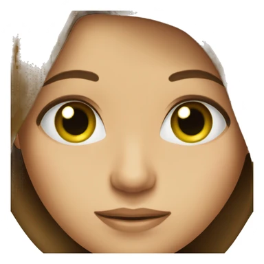 long brown hair, green eyes female entrepreneur  sticker