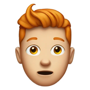 Ginger boy with boogers coming out of nose sticker