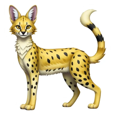 Epic Colorful Dark Sergal-Serval-Vernid full body sticker