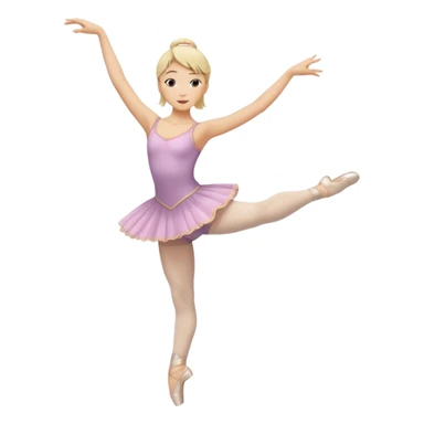 Blonde Asian dancing ballet, tippy toes sticker