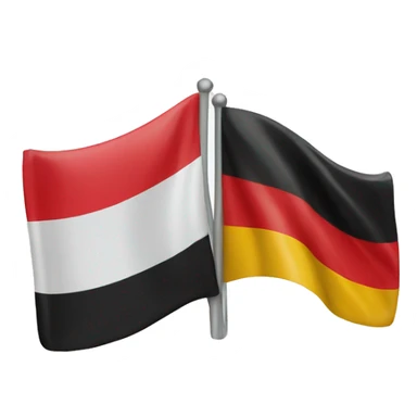 combined flag of Poland and Germany sticker
