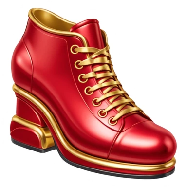 Jeff Koons style spam can designer shoe sculpture  sticker