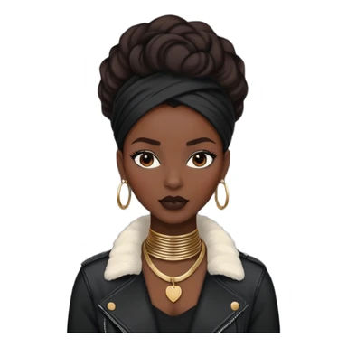 Stylish African woman with trendy clothes, fashionable hairstyle, and modern accessories sticker