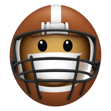 Football with smiley face  sticker