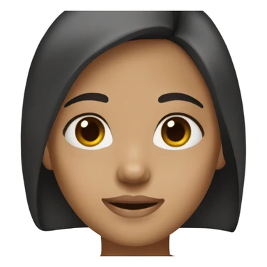 Girl with dark brown hair and light skin sticker