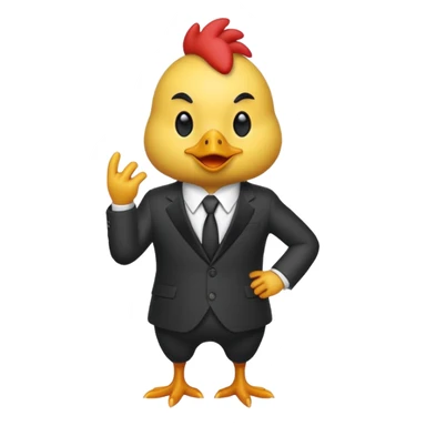 chicken in suit  sticker